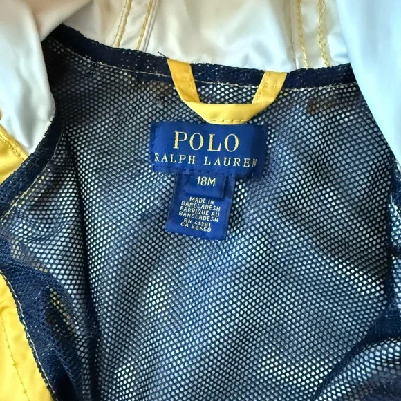 Polo Ralph Lauren Toddler Yellow Rain Jacket - Picture 7 of 7
